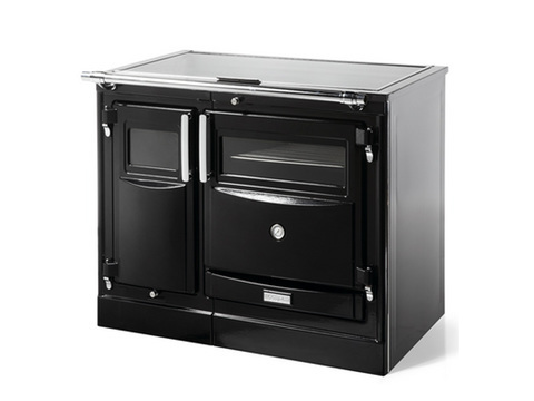 Cocina de leña tbn-7 puerta cristal horno vitrocerámica d cromo