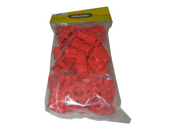 25 AISLADORES VARILLA ROJO 14 mm KOLTEC