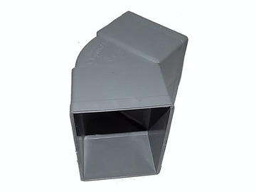 CODO RECTANGULAR HH 45º 100X73 GRIS 7037
